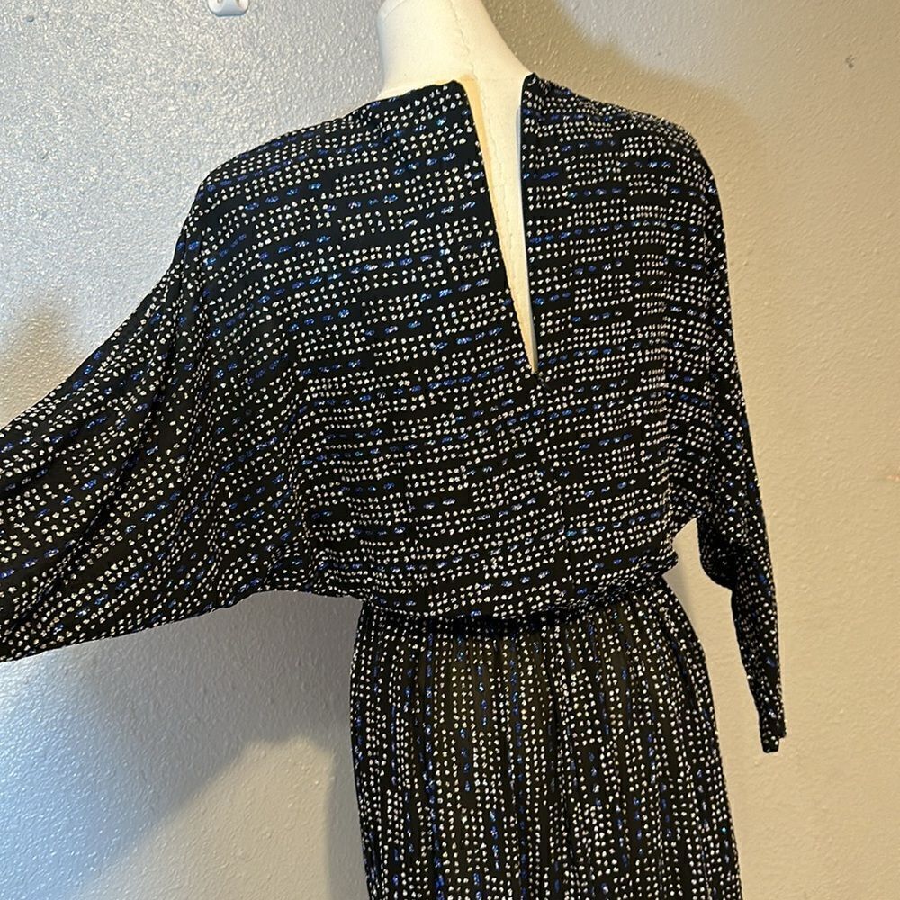 Vintage L Rothschild San Francisco jeweled elastic waist dress size 12 - Picture 5 of 9